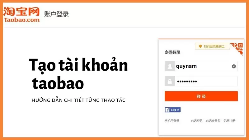 cách tạo tài khoản taobao