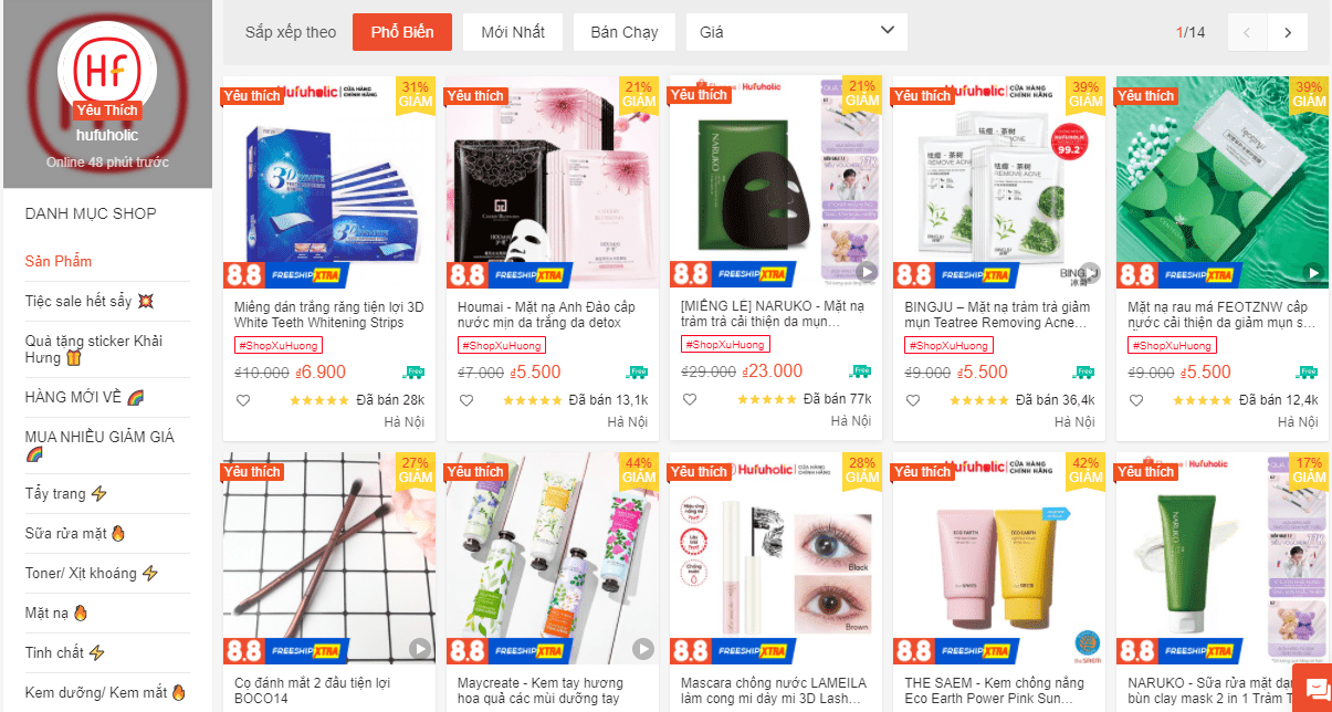 Top 5 những shop bán mỹ phẩm nội địa Trung uy tín trên Shopee